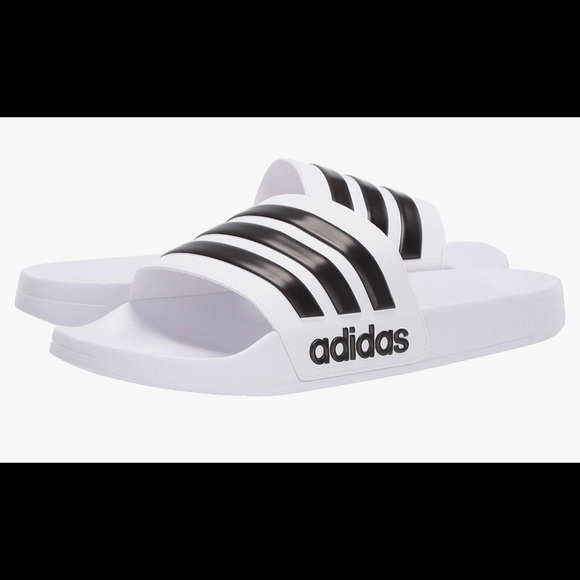 NWT adidas Men's Adilette Shower Slide AVAILABLE IN WHITE OR NAVY BLUE!